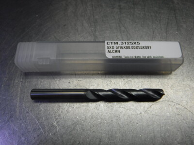 CTMI 5/16'' Carbide Drill 8mm Shank 5xd 5/16x08.00x53x091 ALCRN (LOC2733C)