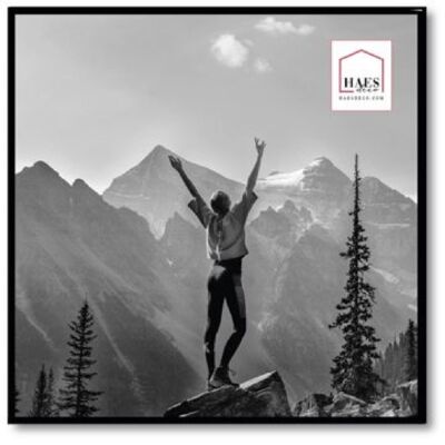 Haes Deco EF18B Easy Frame Kunststoff-Fotorahmen Schwarz 50x50 cm