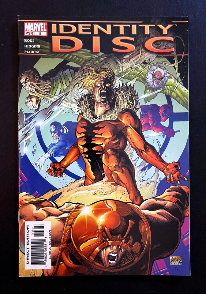 ИДЕНТИФИКАЦИОННЫЙ ДИСК NO1-5 Полная Серия DEADPOOL SABRETOOTH JUGGERNAUT Marvel 2004 - Изображение 4 из 4