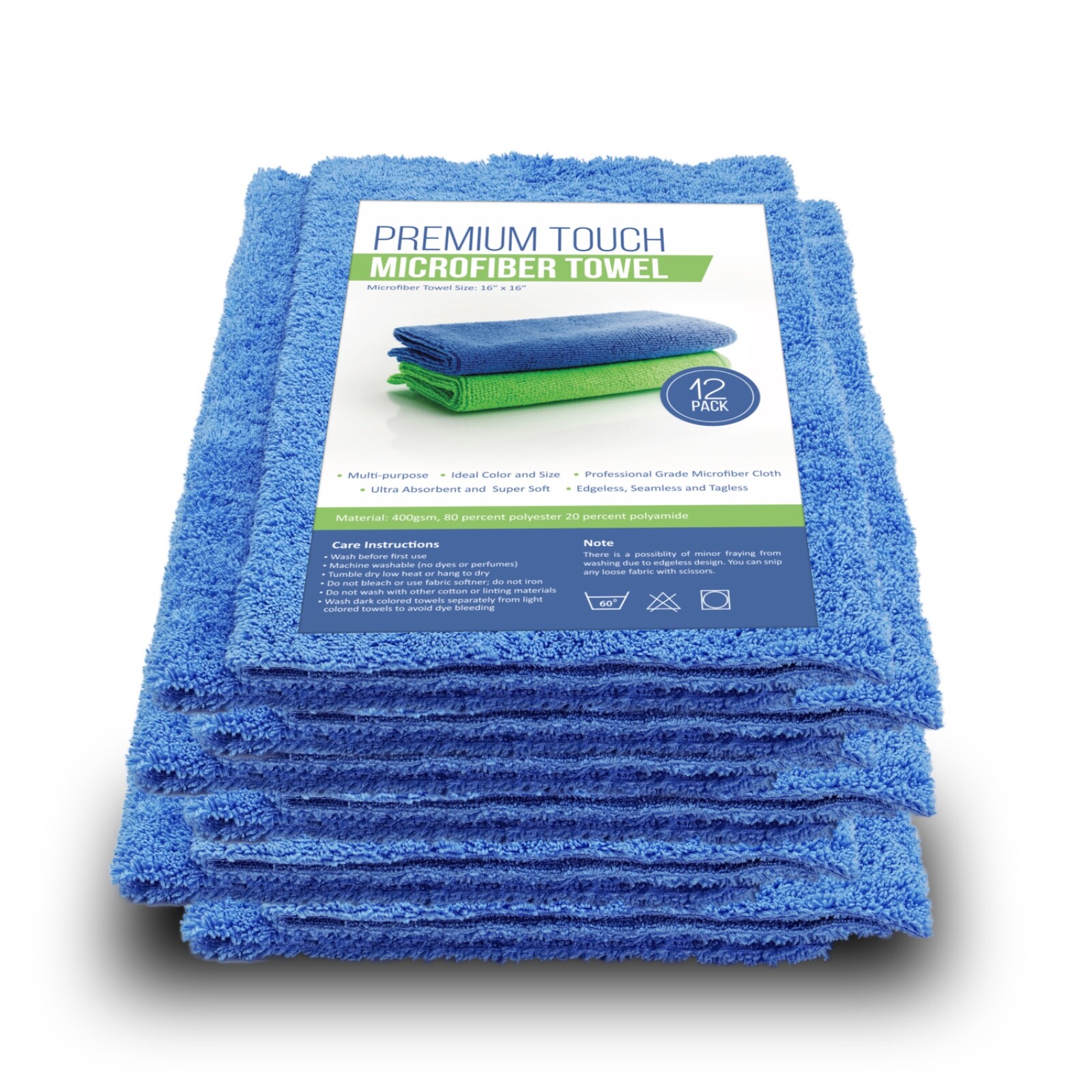 S - 16x16 In. - Edgeless  - 400 Gsm - Pack Of 12 - Scratch Free