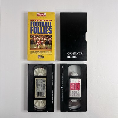 Sports Illustrated NFL Football Follies + ESPN Amazing Sports Bloopers VHS WORKS