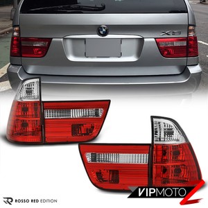 For 00-06 BMW E53 X5 Red Clear Tail Lights Lamps Rear Brake Pair Taillights New