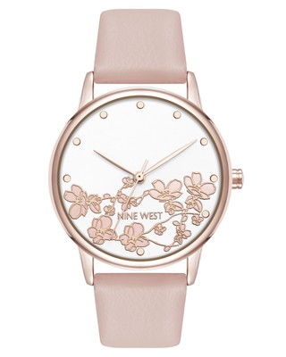 Women\'s Floral Dial Strap Watch Rose Gold /Pink Women main image 4
