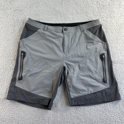 NEW REI Shorts Mens 40 Gray Black Cargo Ripstop Nylon Stretch Outdoor Hike  Fish