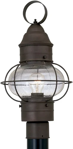 1766-RT Nantucket Outdoor Post Lantern Light, 10 In, Rustique - Picture 2 of 8