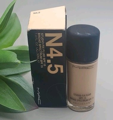 M.A.C N4.5 Studio Fix Fluid SPF 15 ~1.0 fl New In Box 