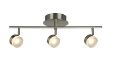 Hampton Bay 3-Light Brushed Nickel LED Adjustable Heads, Fixed Track Lighting