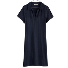 Madewell Rib Polo Midi Dress Navy Blue Womens XL Casual Travel Sporty Preppy