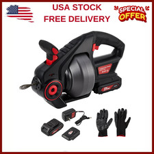 22V Electric Drain Auger 25FT,Heavy Duty 3 in 1 Plumbing Snake ,Stubborn Toilet