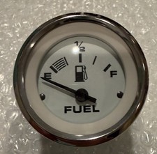 Teleflex/Sierra Marine Fuel Gauge 2 with White Face and Stainless Steel Trim