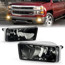 Driving Fog Light Assembly Replacement For 2008-2014 Chevy Silverado Smoke Lens