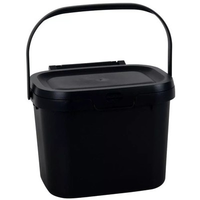 Addis Recycling Müll Komposteimer Eimer Küche Caddy 4,5 l schwarz
