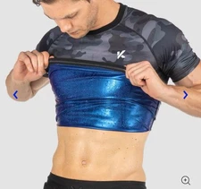 Kewlioo Mens Sauna Suit Shirt XL SNUG AND TIGHT FIT - CONSIDER SIZING UP