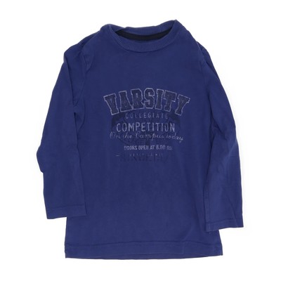 Varsity, Langarmshirt, Größe: 98/104, Blau, Baumwolle, Print, Jungen #mGz