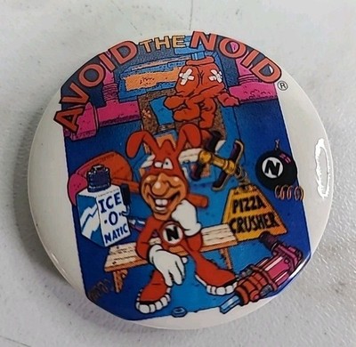 Avoid The Noid 1980 s Dominoes Pizza Lapel Pin Pinback 1.5'' Button