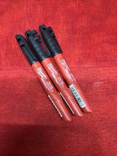 LOT OF 3 MILWAUKEE BLACK MARKERS (k52)