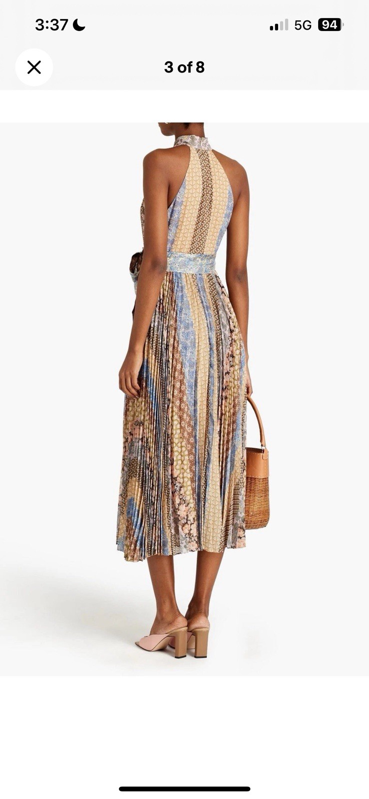 Zimmermann Sunray Picnic Patchwork Effect Midi Dr… - image 3