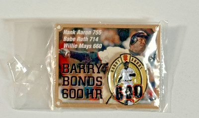 BARRY BONDS 600 HR Home Run collectible pin GIANTS