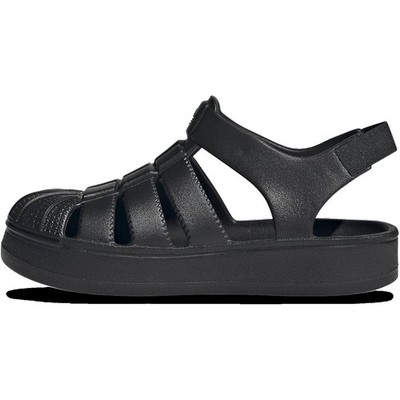 Adidas Superstar Sandal Toddler Black Casual Slides Size 2 JS2844