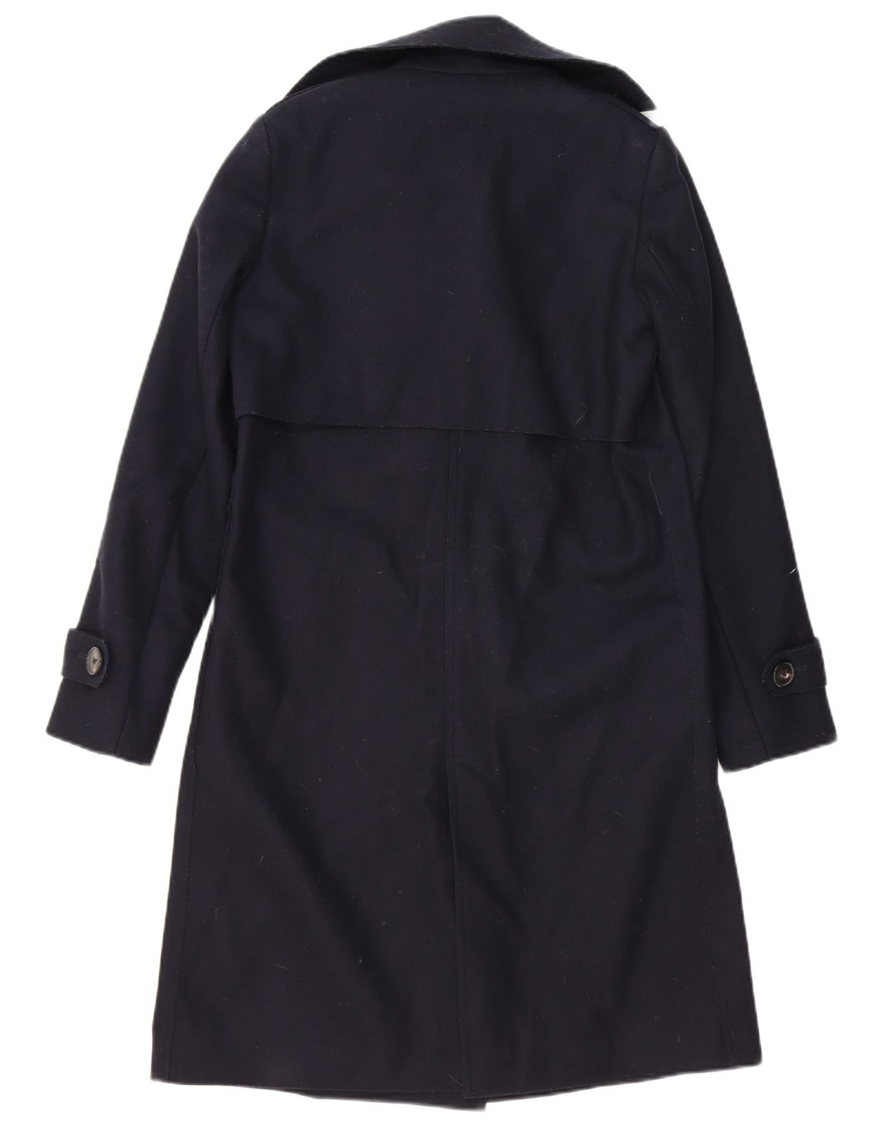 MASSIMO DUTTI Womens Oversized Double Breasted Coat EU 34 2XS Navy Blue AK15 thumbnail 2