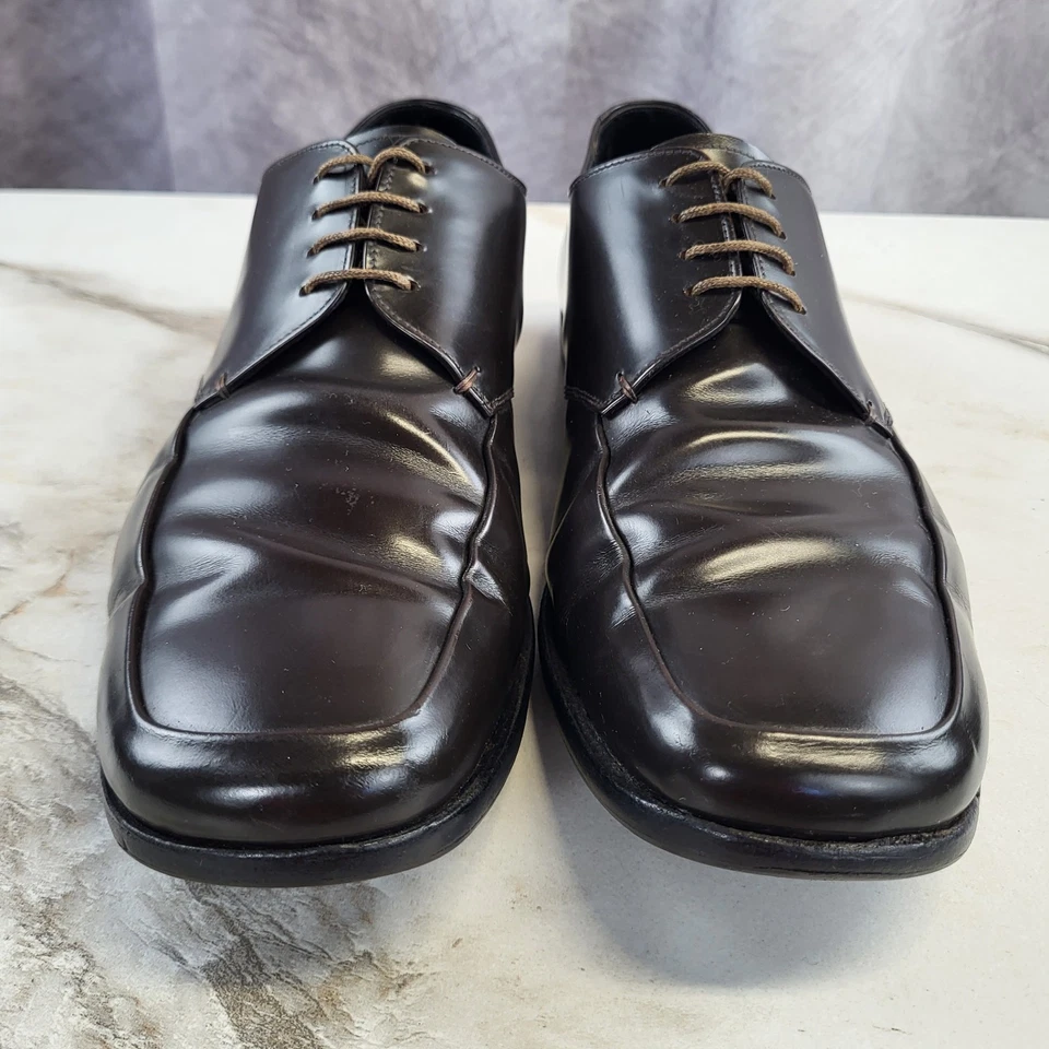 Prada Apron Toe Dark Brown Oxfords Men's Size 11 EE - Image 3 of 4