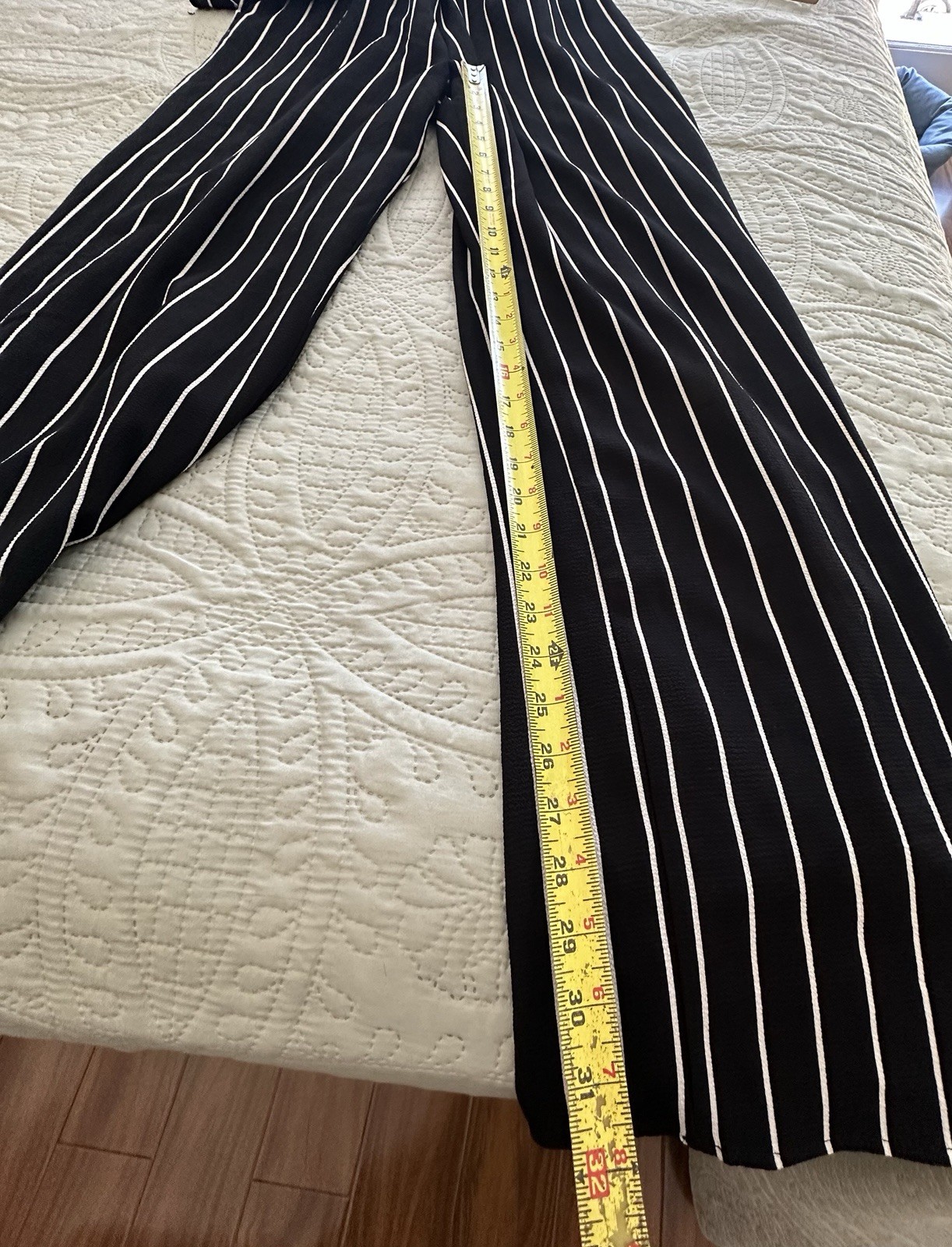 Ruffle Neck Jumpsuit Mind Code Womens Medium Blac… - image 6