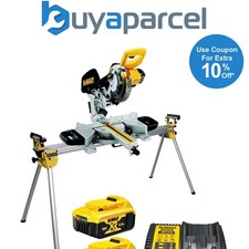 Dewalt DCS365M2 18v Cordless XPS 184mm Mitre Saw, 2 x 5.0ah + DE7023 Leg Stand