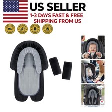 Baby Body Support and Strap Covers Set Soft Car Seat Insert Black