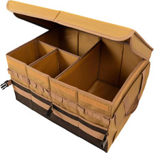 Large 70L Trunk Organizer with Lid, Foldable Cargo Storage Box