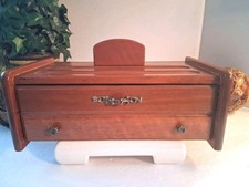 VTG 1970's Desktop Valet/Jewerlry Box ; MCM; Brass Hardware Details; EUC 