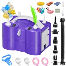 FLSEPAMB Balloon Pump Electric, 3-in-1 Portable Electric Air Pump, Double Mot...