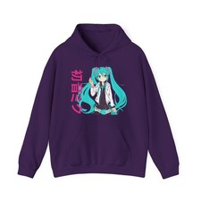 Miku Hoodie, Hatsune Miku Vocaloid Hooded Sweater, Japanese Streetwear