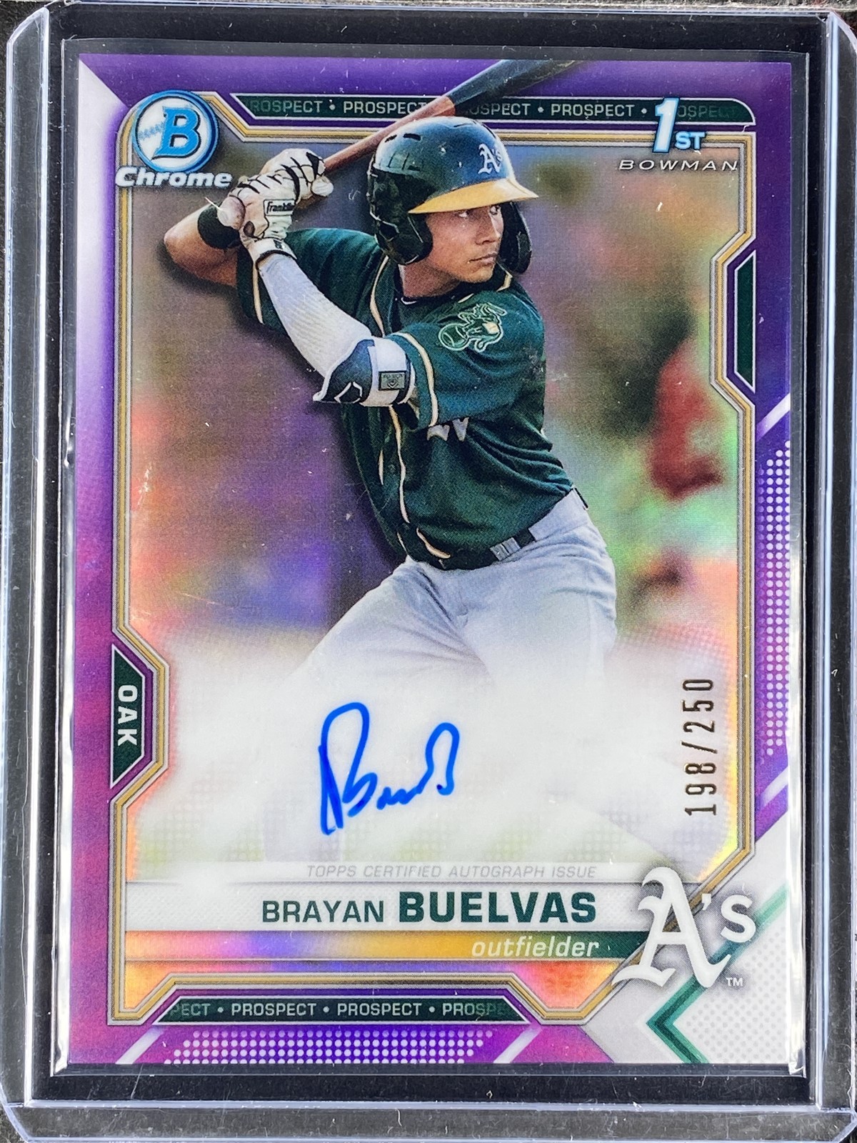 Buelvas, Brayan - 2021 Bowman Chrome - 1st Bowman - Autograph - Purple - 198/250