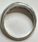 Sterling Silver 925 Diamond Cross Leaf Petal Design Size 10.5 Band 5.2 Grams — photo 8