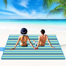 Extra Large Beach Blanket Outdoor Picnic Blankets, Foldable Waterproof Sand Free