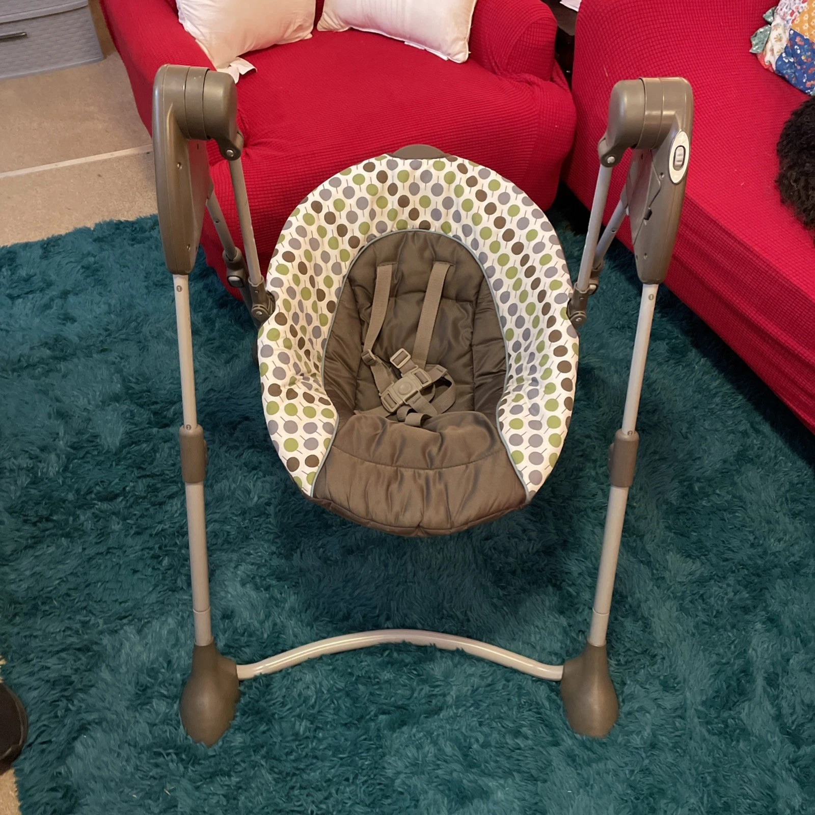 Vintage Graco Swing By Me Battery Operated Variable Speed Baby Swing Tested GUC
Opens in a new windo