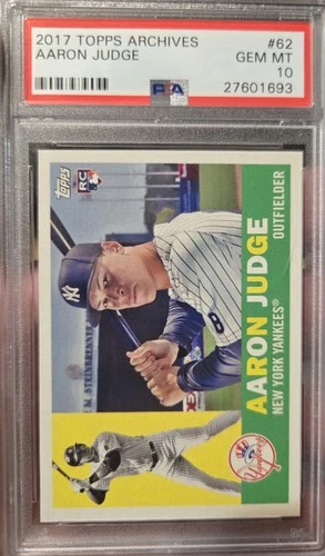 🗽2017 Topps Archives - 1960 Aaron Judge #62 Rookie Card (RC) PSA 10 GEM MINT