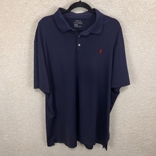 Polo Ralph Lauren Performance Polo Shirt Men  s 2XL Navy Blue Short Sleeve Golf