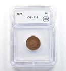 1877 Indian Head Cent F15 ICG *6512
