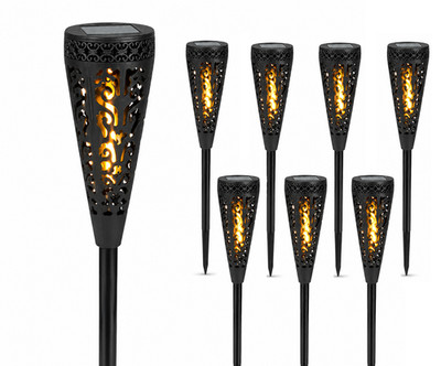 LED Solarleuchte Garten Solar Lampe Flammen Effekt Außenleuchte IP44 Fackel