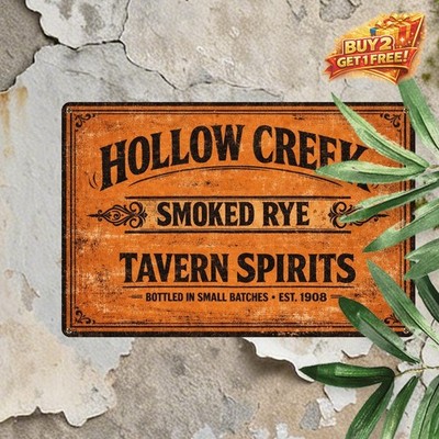 Bulleit Rye American Whiskey Vintage Tin Sign 8x12 Bourbon Wall Decor