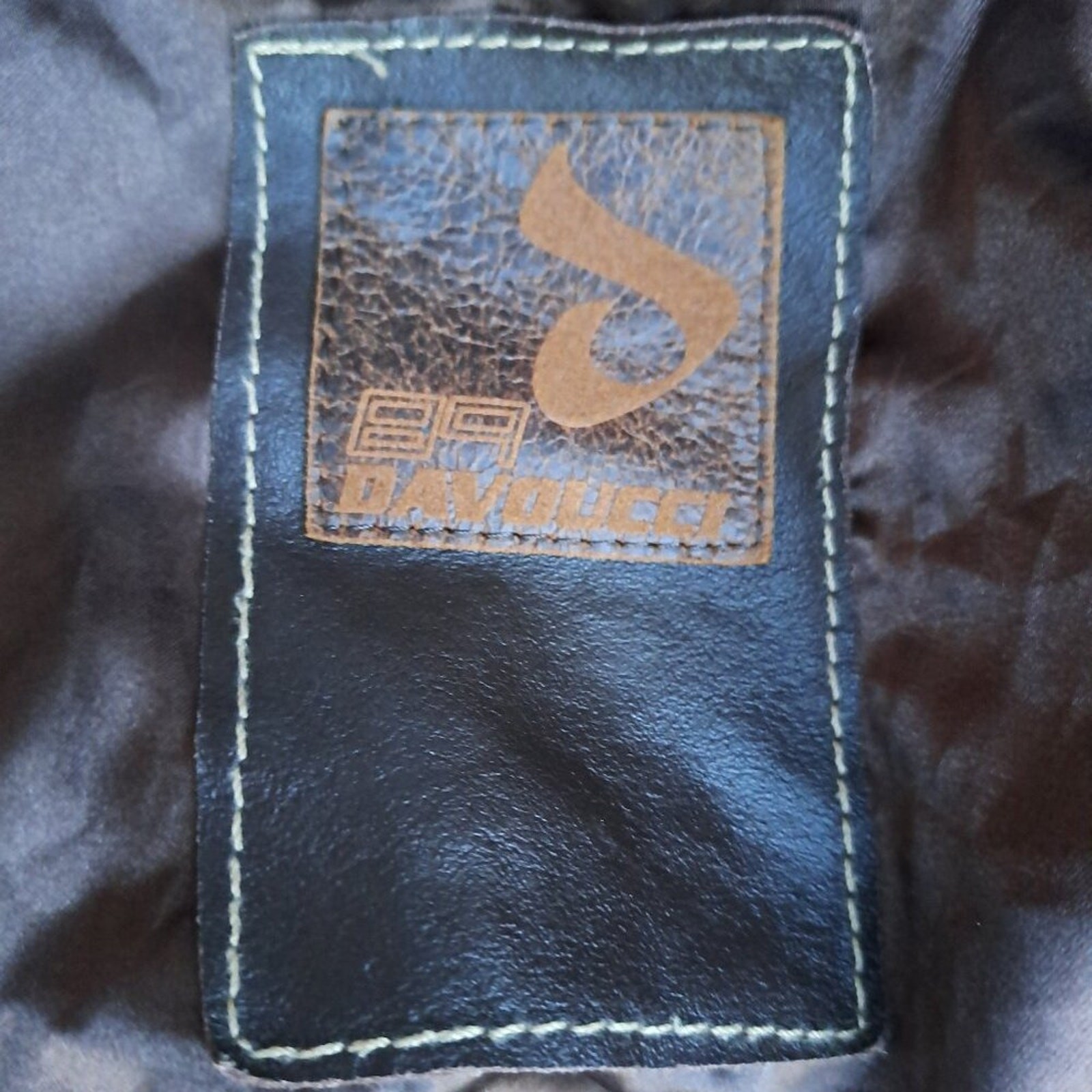 Vintage Davoucci Jacket Leather Patchwork Men Bro… - image 6