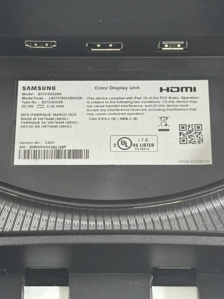 SAMSUNG 27-Inch Odyssey G55C Series  Curved Gaming Monitor(read) - Image 4 of 4