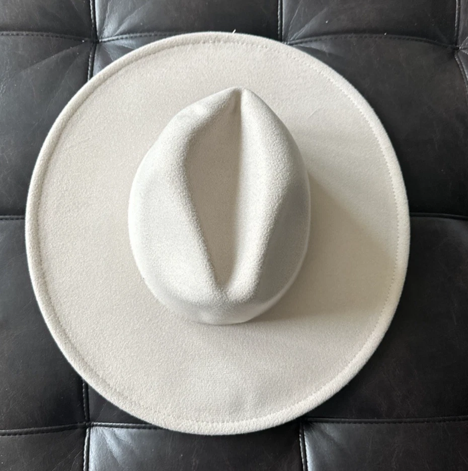 Sombrero de fieltro de pizarra limpio FREE PEOPLE para mujer talla TODO mezcla de lana ajustable marfil Foto 2 de 4