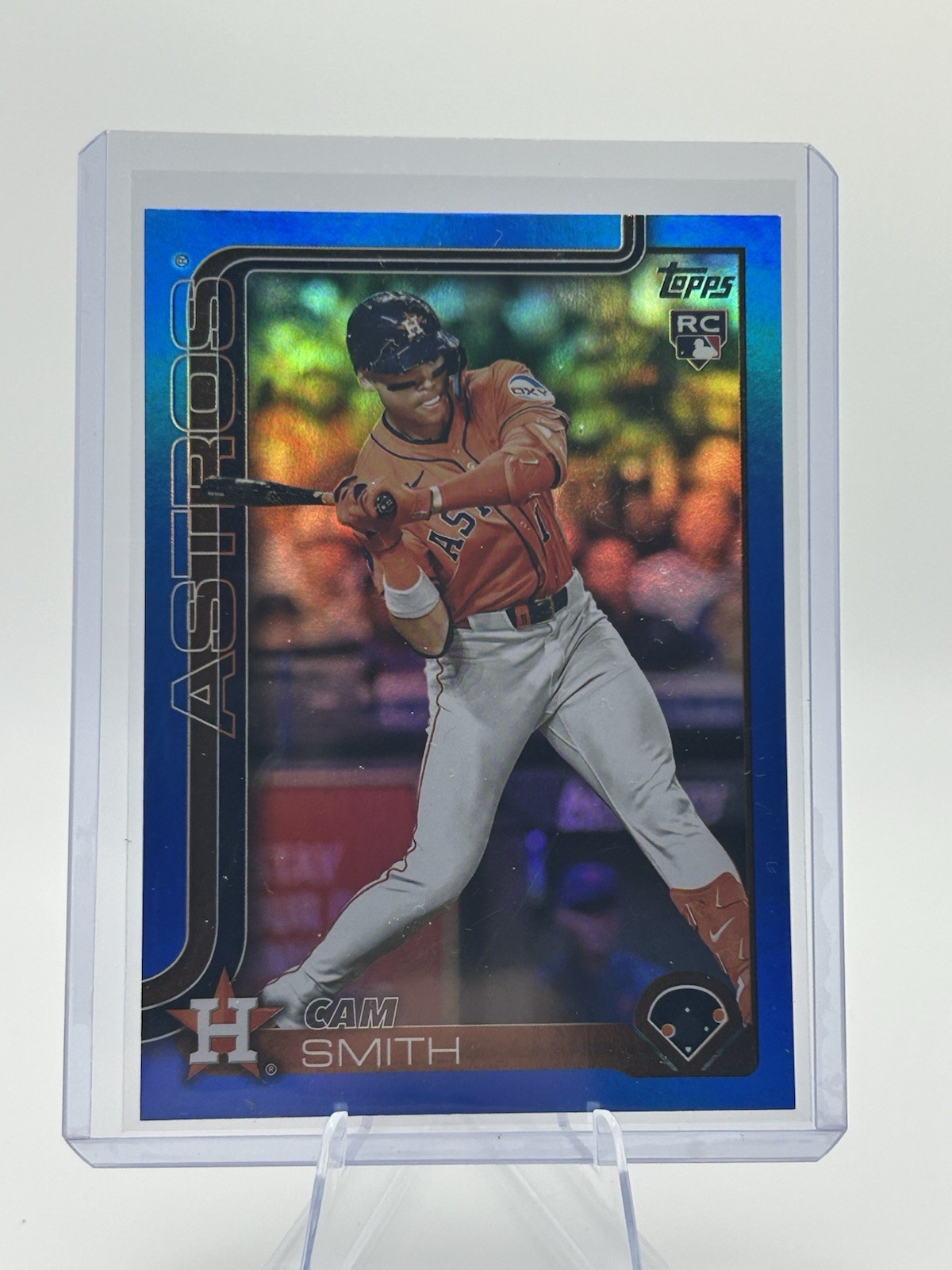 2025 Topps Update Series Cam Smith #US298 Blue Rainbow Foil /150 (RC)