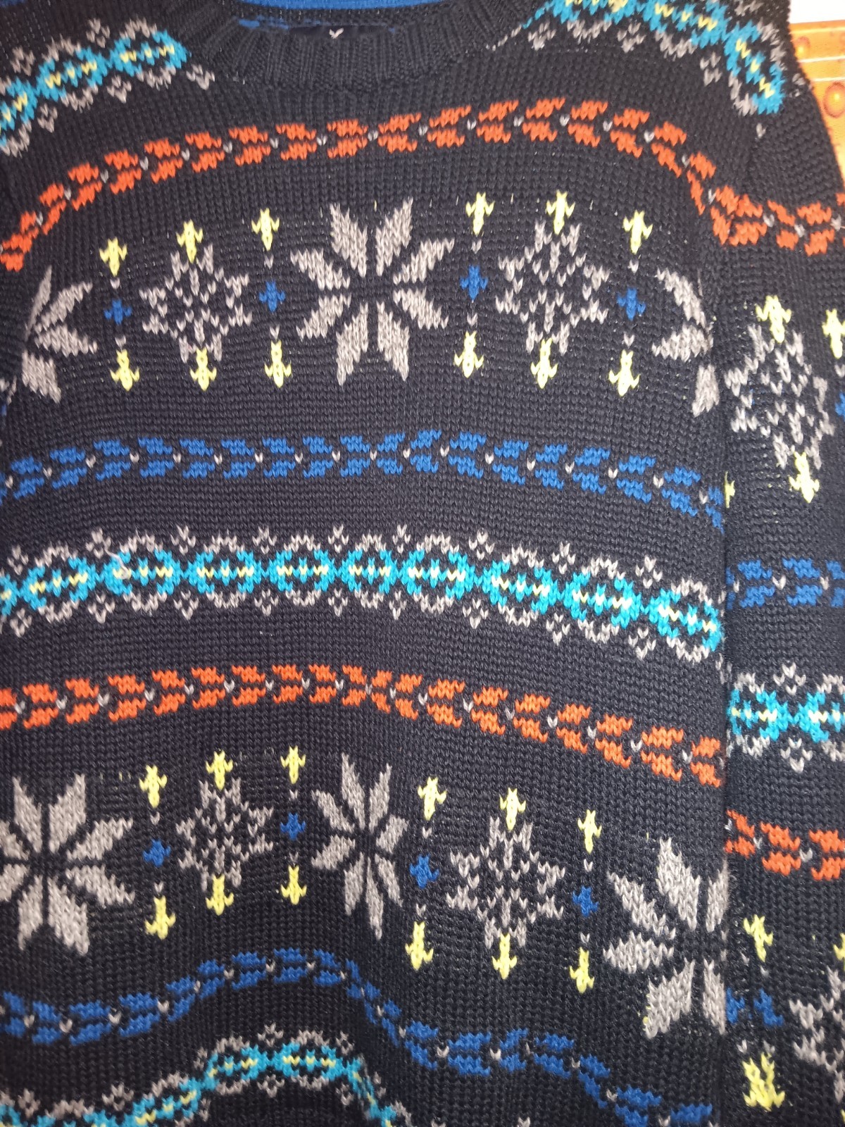 American Eagle Mens Medium Patterned Sweater Long… - image 8