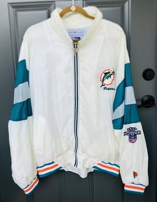Vintage Miami Dolphins Pro Player Dan Marino Era Windbreaker Sz XL Retro Logo