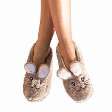 Faceplant Dreams Snuggle Bunny Women's Plush Animal Footsies Slippers