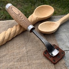 20-40 mm Spoon Carving Gouge 52100 Carbon Steel Curved Wood Bowl Chisel Tool