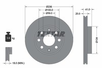 2X Bremsscheibe Pro Textar 92133403 FüR Daewoo Kalos Aveo Chevrolet T250 Spark